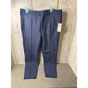 Mens Navy Knit Jogger Pants Size L By Goodfellow & Co Front & Back Pockets